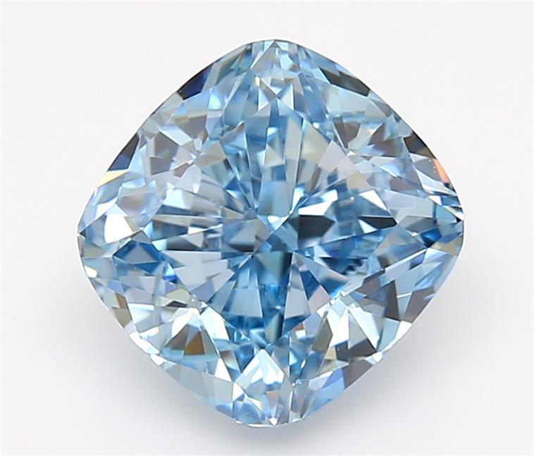 1.54 Ct. Fancy Vivid Blue Cushion Lab Grown Diamond