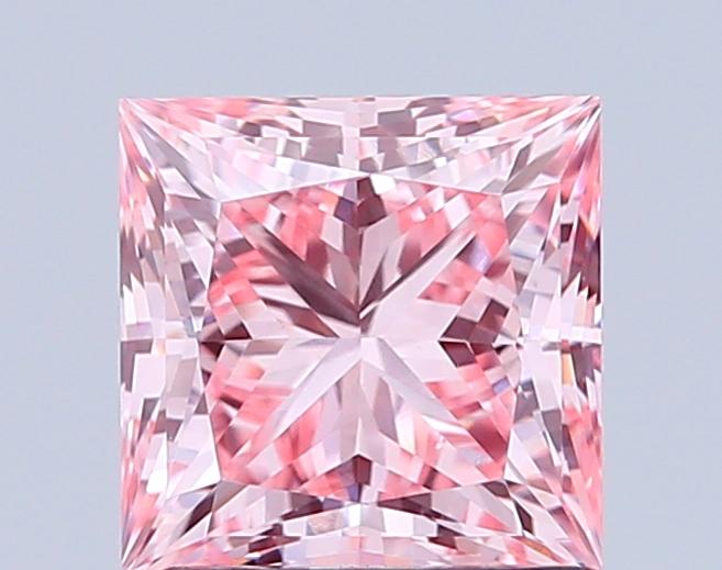 1.58 Ct. Fancy Intense Pink Princess Lab Grown Diamond