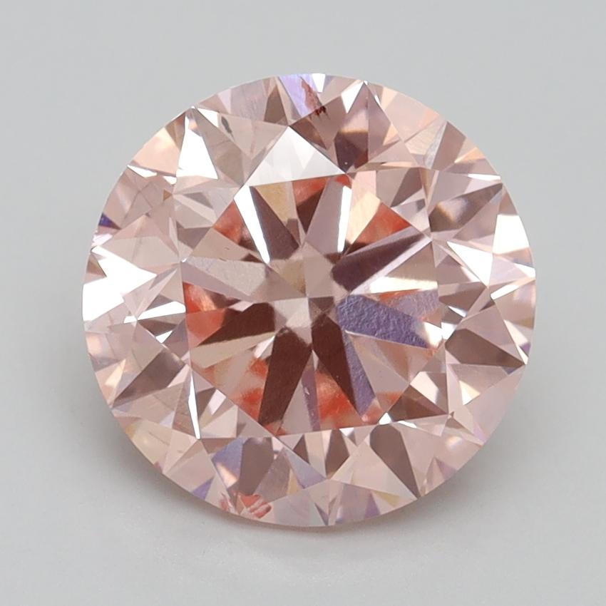 3.01 Ct. Fancy Vivid Pink Round Lab Grown Diamond