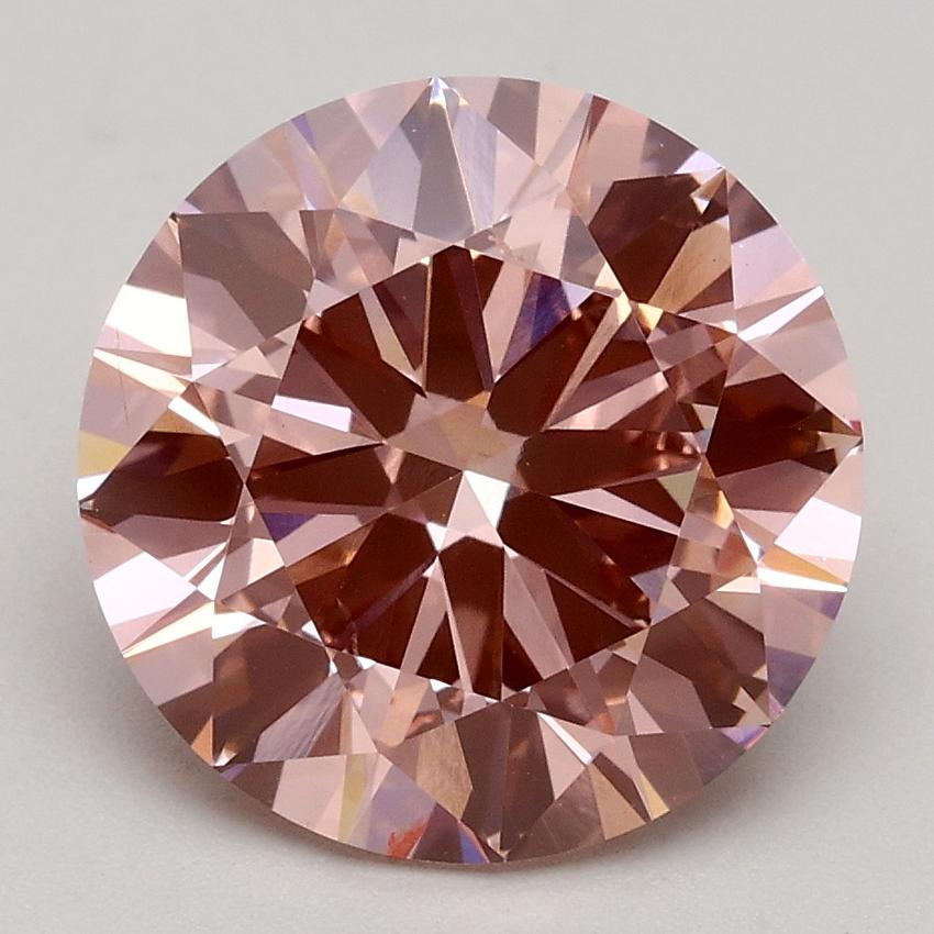 3.00 Ct. Fancy Intense Pink Round Lab Grown Diamond