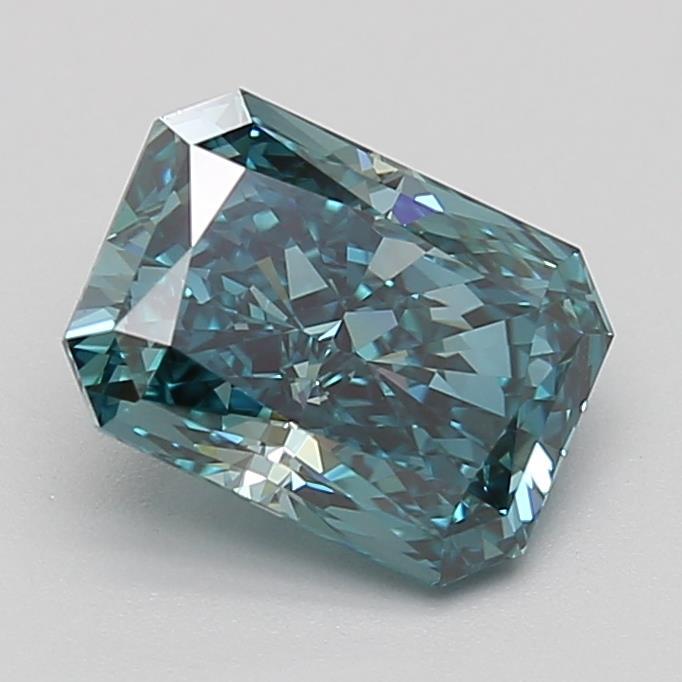 1.61 Ct. Fancy Vivid Bluish Green Radiant Lab Grown Diamond