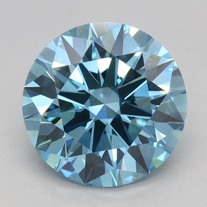 1.50 Ct. Fancy Vivid Blue Round Lab Grown Diamond