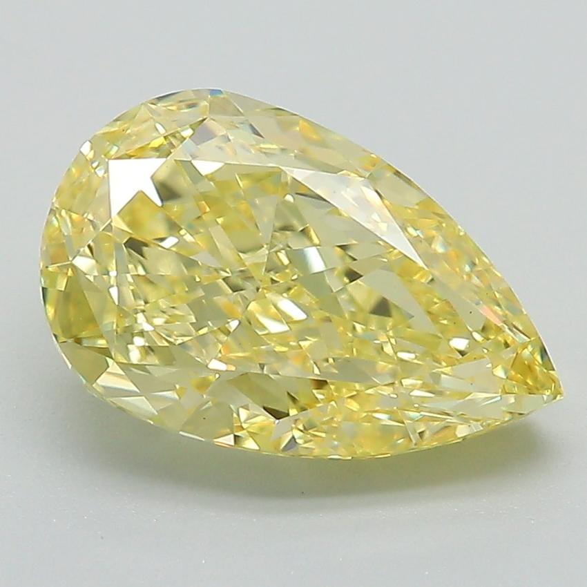 2.86 Ct. Fancy Vivid Yellow Pear Lab Grown Diamond