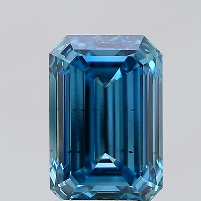 3.08 Ct. Fancy Vivid Blue Emerald Lab Grown Diamond