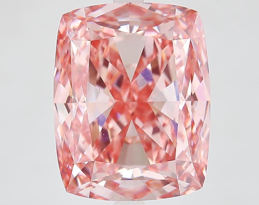 10.03 Ct. Fancy Vivid Pink Cushion Lab Grown Diamond
