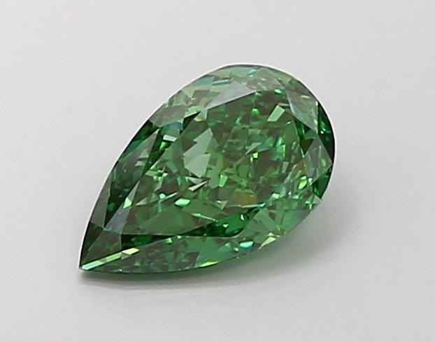 1.02 Ct. Fancy Vivid Green Pear Lab Grown Diamond