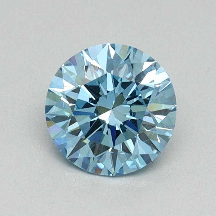 0.71 Ct. Fancy Vivid Blue Round Lab Grown Diamond