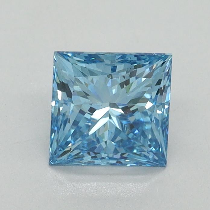 0.90 Ct. Fancy Vivid Blue Princess Lab Grown Diamond