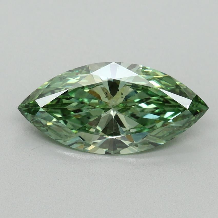 1.55 Ct. Fancy Vivid Green Marquise Lab Grown Diamond