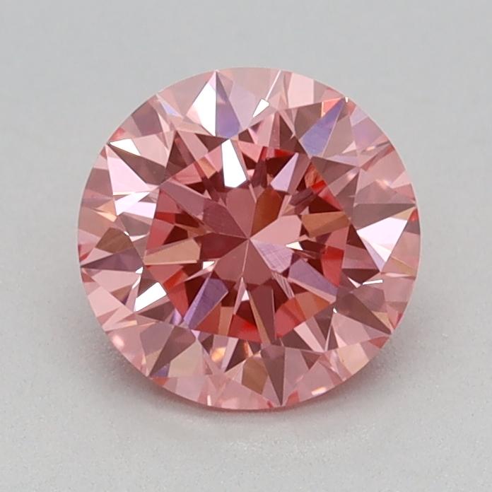 0.72 Ct. Fancy Vivid Pink Round Lab Grown Diamond
