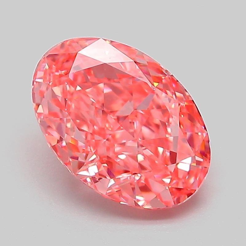 2.01 Ct. Fancy Vivid Pink Oval Lab Grown Diamond