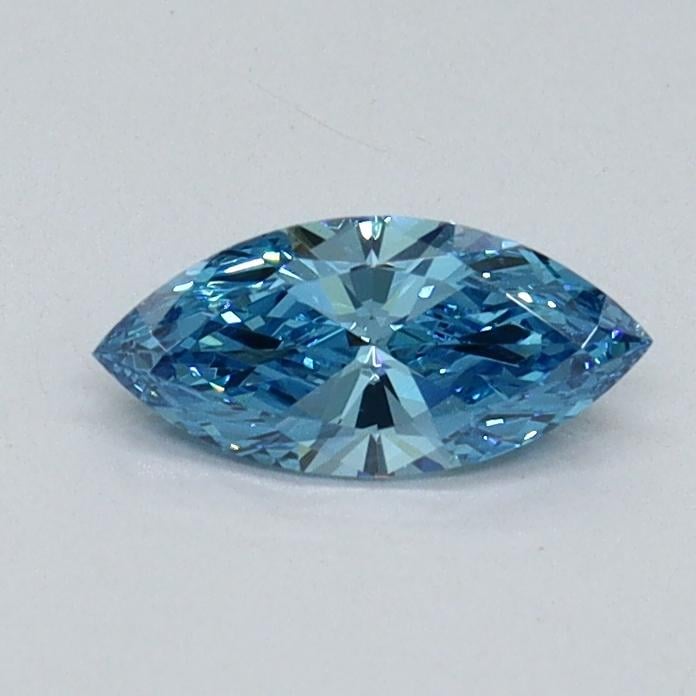 0.34 Ct. Fancy Vivid Malibu Blue Marquise Lab Grown Diamond