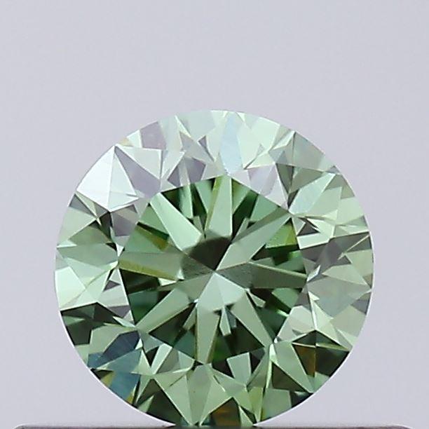 0.32 Ct. Fancy Vivid Green Round Lab Grown Diamond