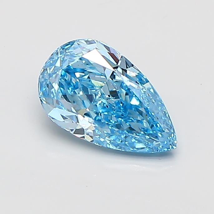 0.93 Ct. Fancy Vivid Blue Pear Lab Grown Diamond