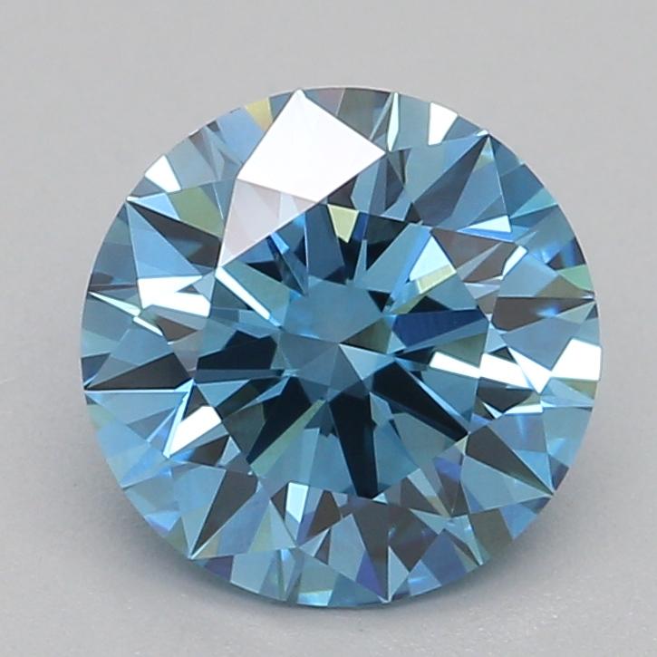1.06 Ct. Fancy Vivid Blue Round Lab Grown Diamond