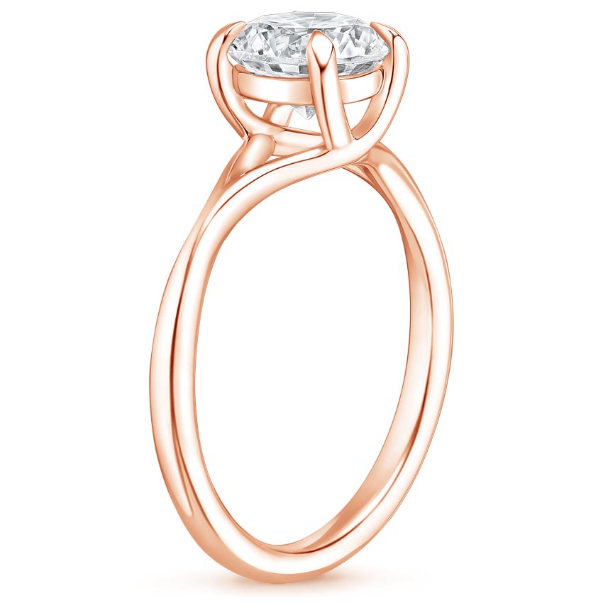 14K Rose Gold Valetta Ring, large side view