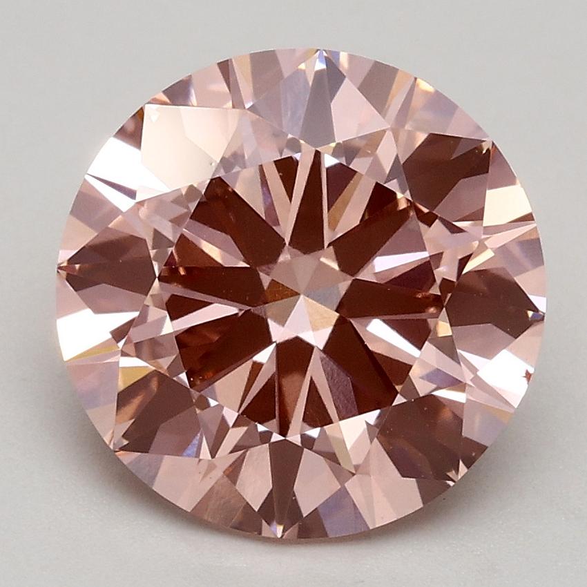 2.50 Ct. Fancy Intense Pink Round Lab Grown Diamond