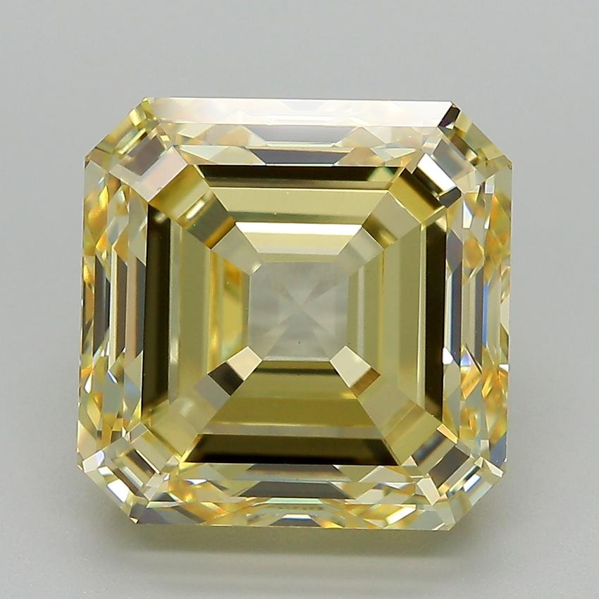 8.93 Ct. Fancy Intense  Yellow Asscher Lab Grown Diamond