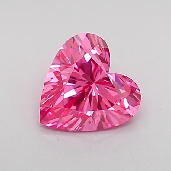 0.58 Ct. Fancy Vivid Pink Heart Lab Grown Diamond