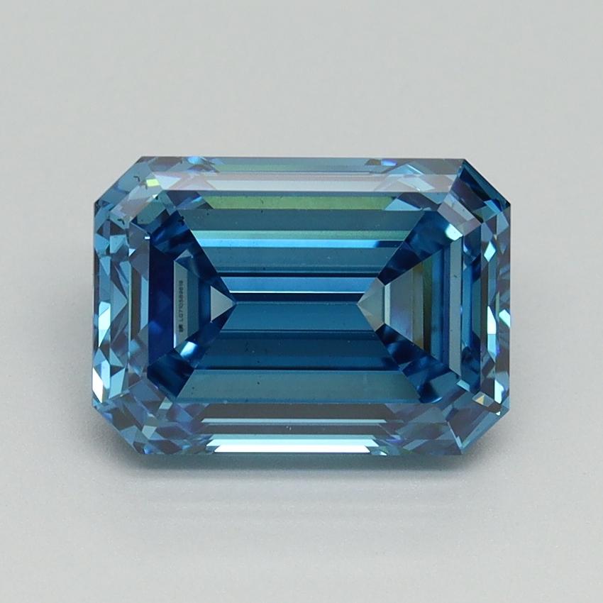 3.01 Ct. Fancy Vivid Blue Emerald Lab Grown Diamond