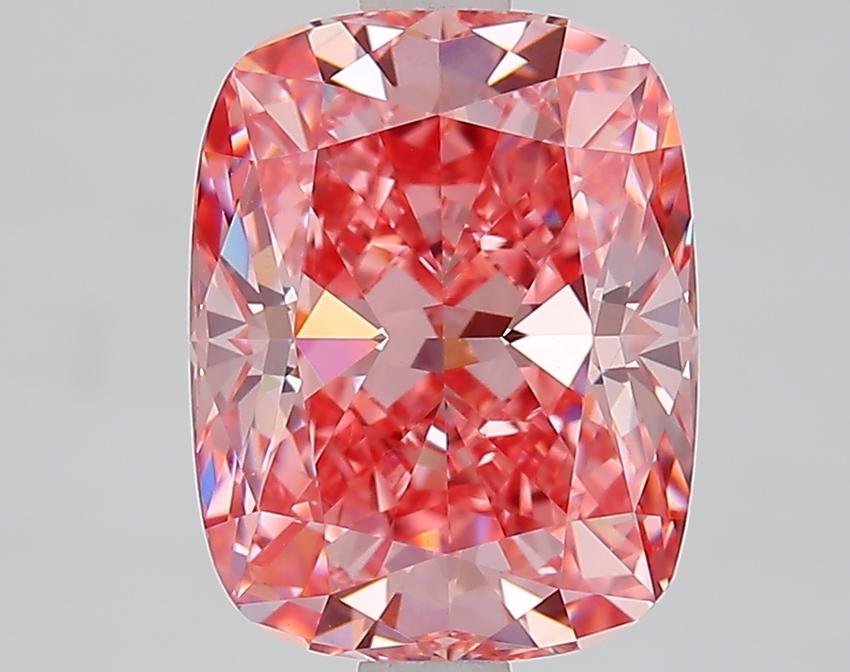 2.87 Ct. Fancy Vivid Pink Cushion Lab Grown Diamond