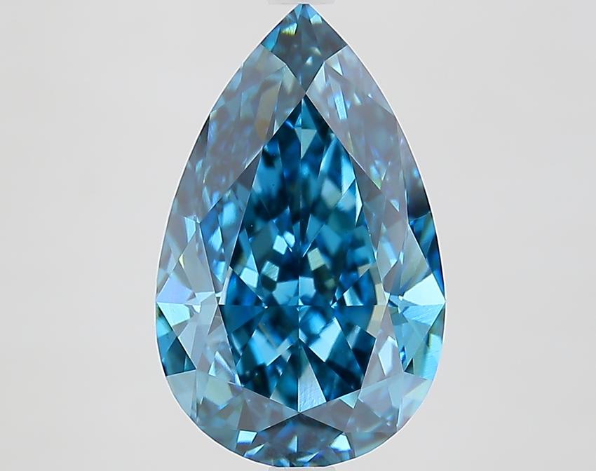 5.03 Ct. Fancy Vivid Blue Pear Lab Grown Diamond
