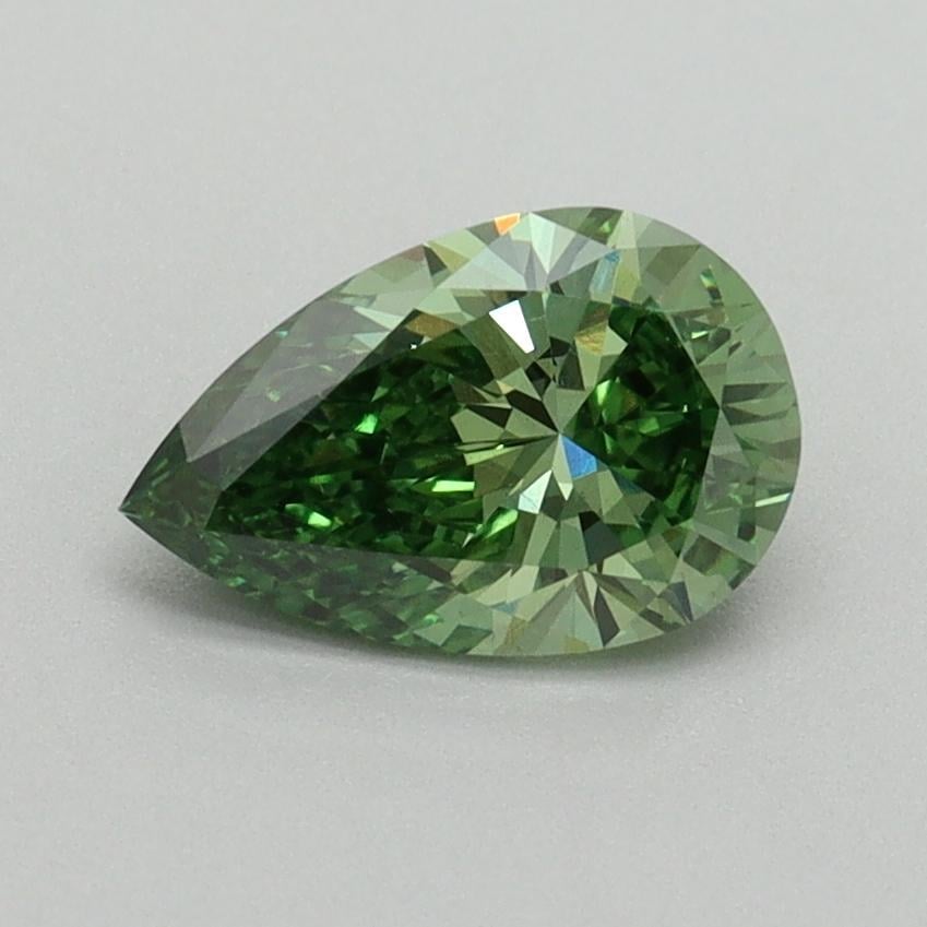 0.93 Ct. Fancy Vivid Green Pear Lab Grown Diamond