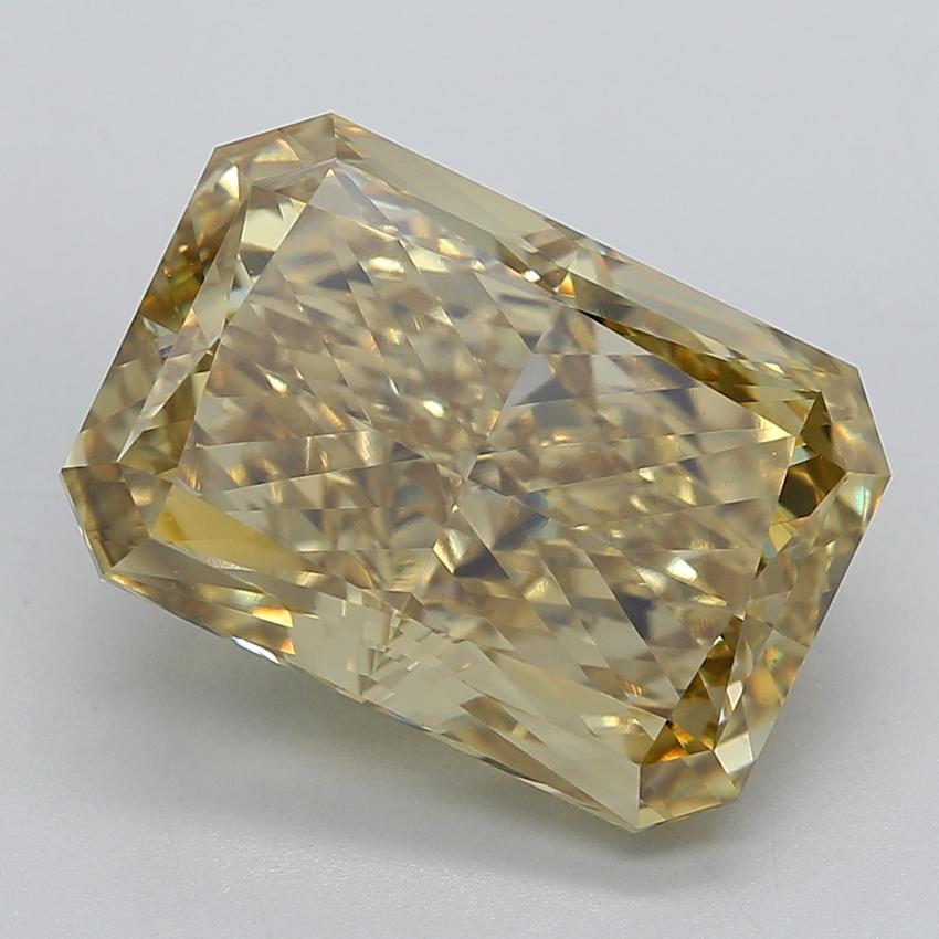 13.33 Ct. Fancy Vivid Greyish Yellow Radiant Lab Grown Diamond