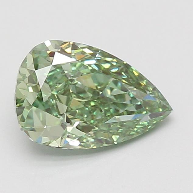 1.54 Ct. Fancy Vivid Green Pear Lab Grown Diamond
