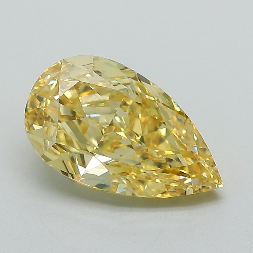 2.28 Ct. Fancy Intense Yellow Pear Lab Grown Diamond