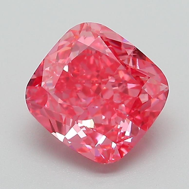 2.02 Ct. Fancy Vivid Pink Cushion Lab Grown Diamond