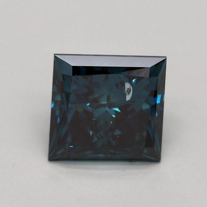 1.25 Ct. Fancy Deep Greenish Blue Princess Lab Grown Diamond