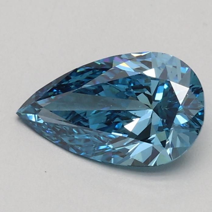 0.59 Ct. Fancy Vivid Blue Pear Lab Grown Diamond