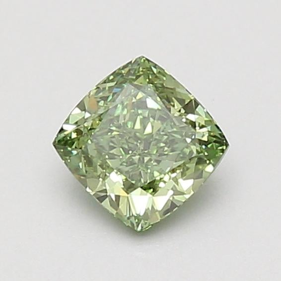 0.72 Ct. Fancy Vivid Green Cushion Lab Grown Diamond