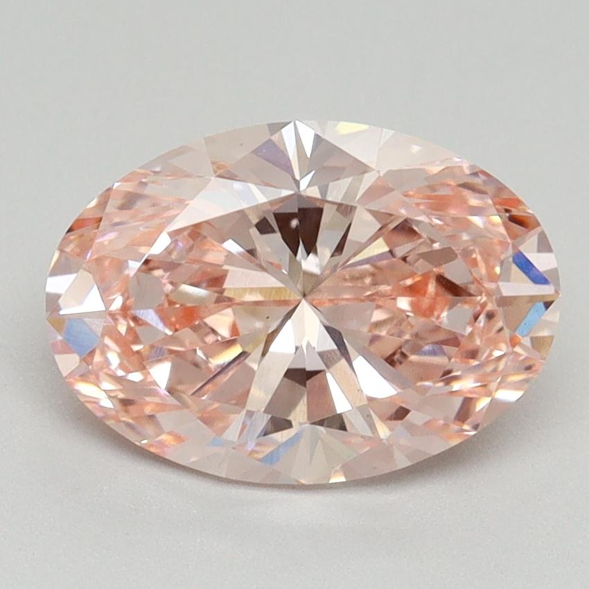 2.19 Ct. Fancy Vivid Pink Oval Lab Grown Diamond