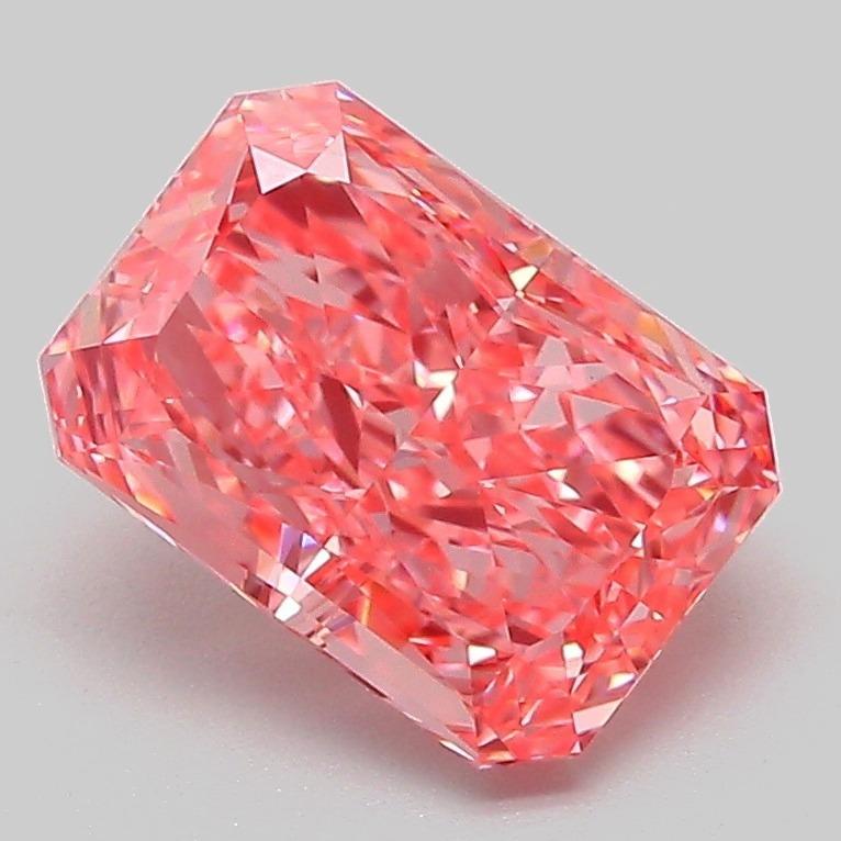 2.10 Ct. Fancy Vivid Pink Radiant Lab Grown Diamond