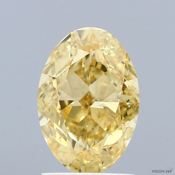 2.07 Ct. Fancy Intense Yellow Oval Lab Grown Diamond