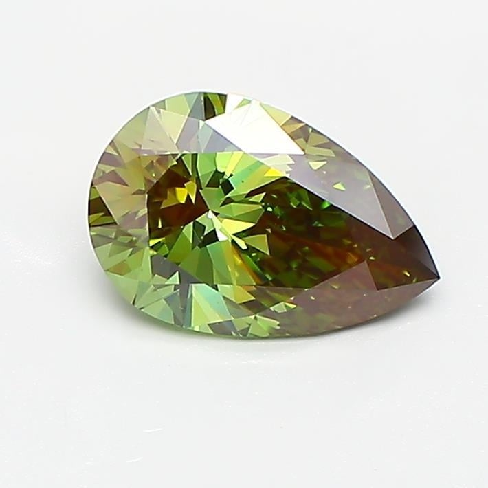 1.04 Ct. Fancy Vivid Green Pear Lab Grown Diamond