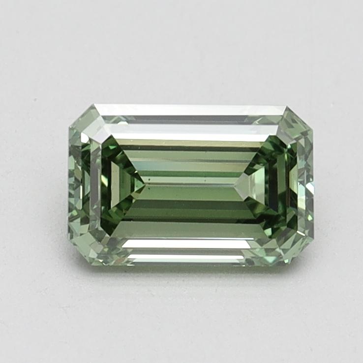 0.88 Ct. Fancy Vivid Green Emerald Lab Grown Diamond
