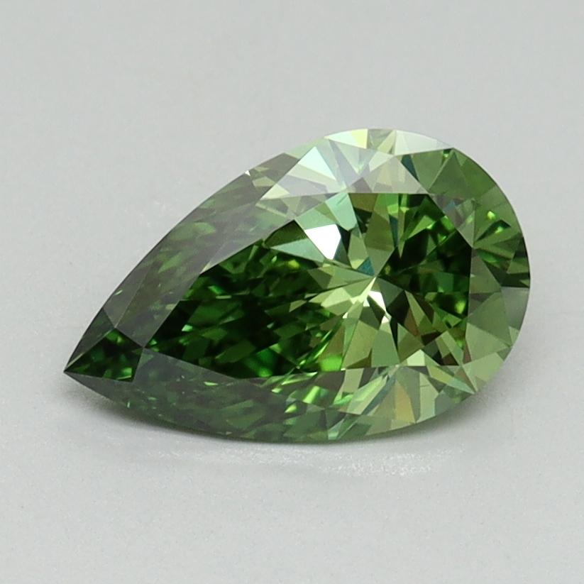 1.01 Ct. Fancy Vivid Green Pear Lab Grown Diamond