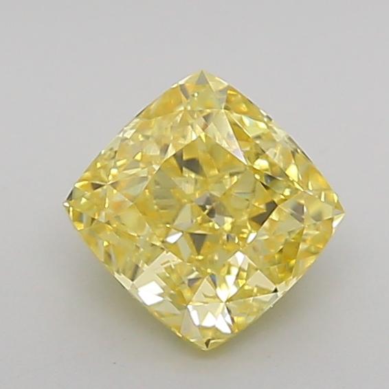 1.06 Ct. Fancy Intense Yellow Cushion Lab Grown Diamond
