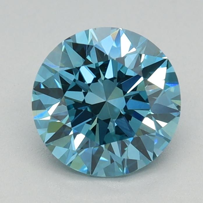 0.90 Ct. Fancy Vivid Blue Round Lab Grown Diamond