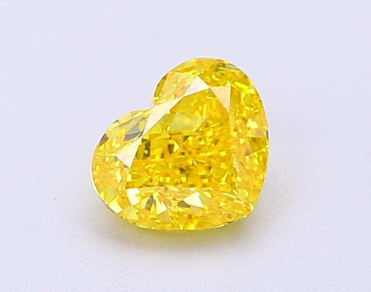 1.01 Ct. Fancy Vivid Yellow Heart Lab Grown Diamond