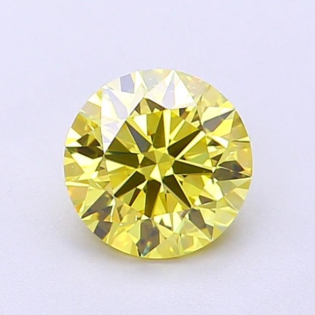 1.02 Ct. Fancy Intense Yellow Round Lab Grown Diamond