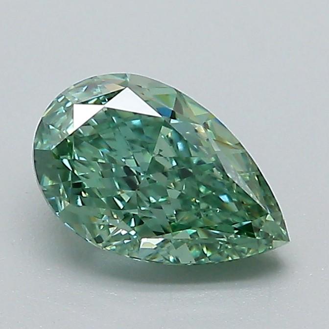 1.03 Ct. Fancy Vivid Green Pear Lab Grown Diamond