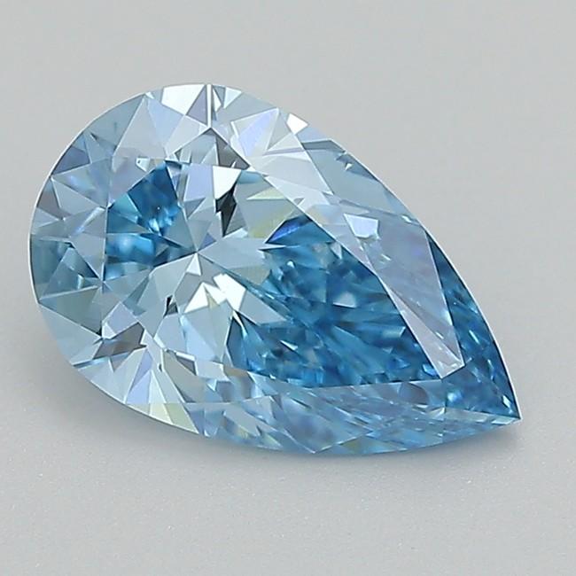 1.58 Ct. Fancy Vivid  Blue Pear Lab Grown Diamond