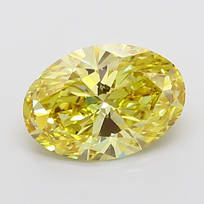 3.72 Ct. Fancy Intense Yellow Oval Lab Grown Diamond