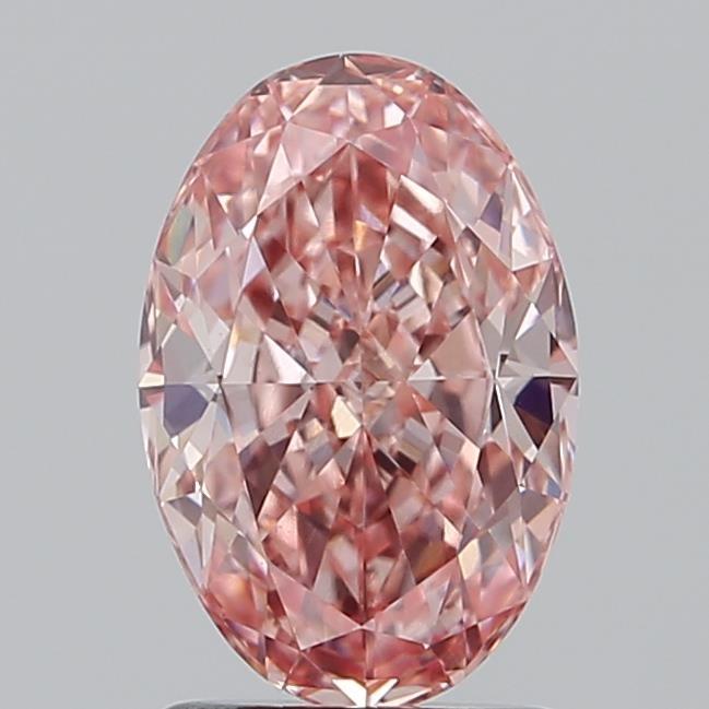 1.52 Ct. Fancy Vivid Pink Oval Lab Grown Diamond