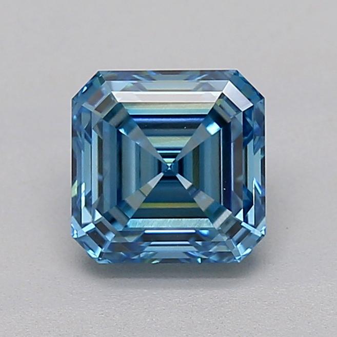 1.10 Ct. Fancy Vivid  Blue Asscher Lab Grown Diamond