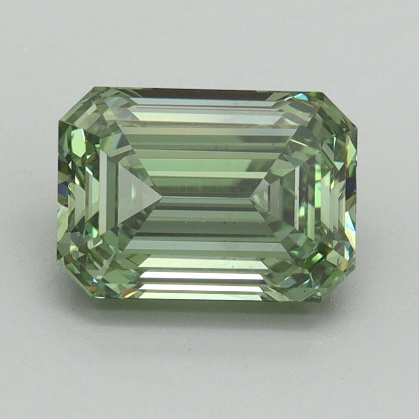 2.10 Ct. Fancy Vivid Green Emerald Lab Grown Diamond